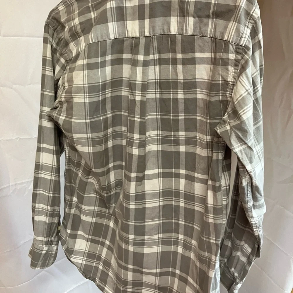 Ralph Lauren Gray Button Down Shirt Classic Plaid